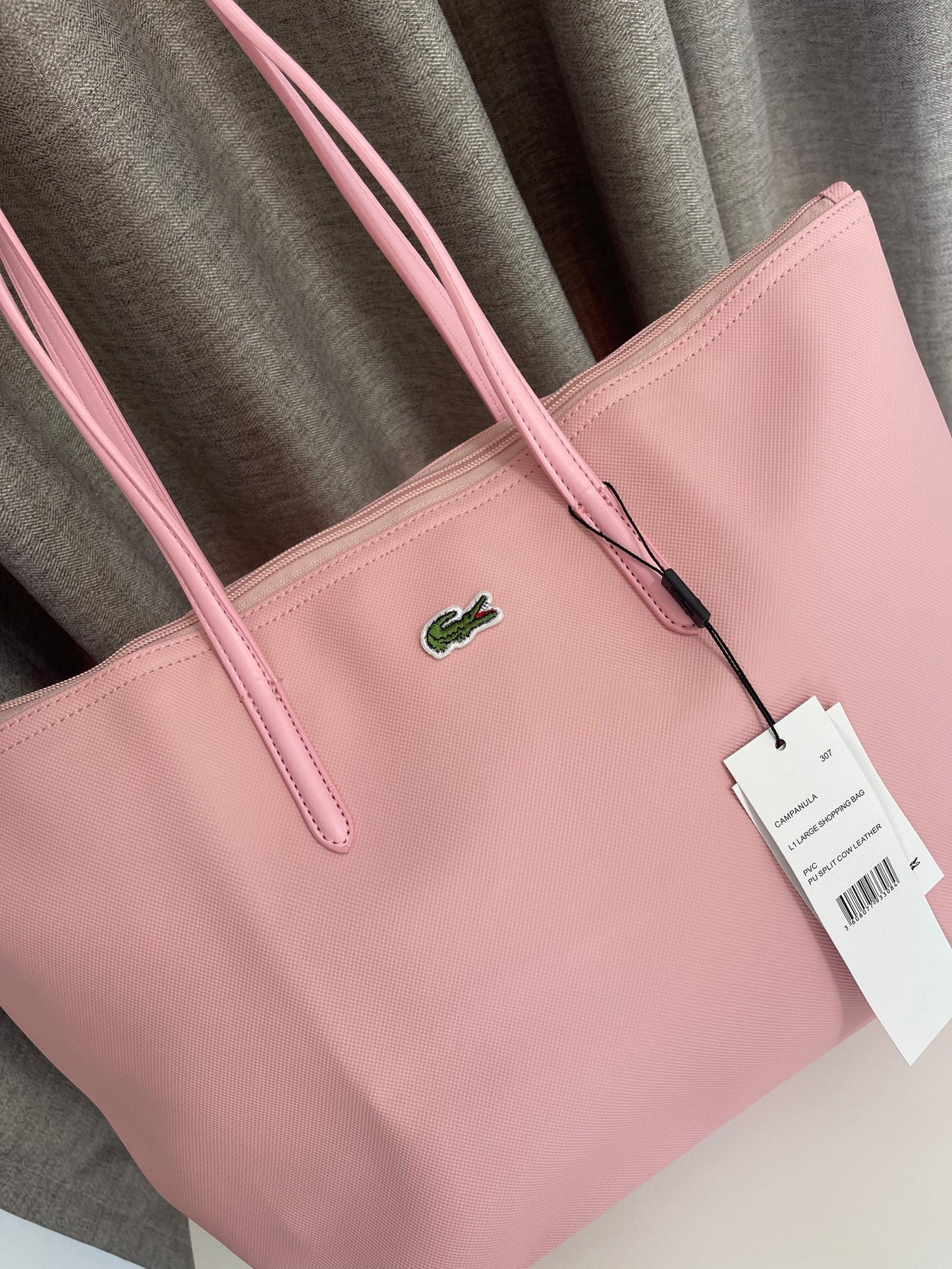 Cartera Lacoste tote grande L.12.12 Rosa