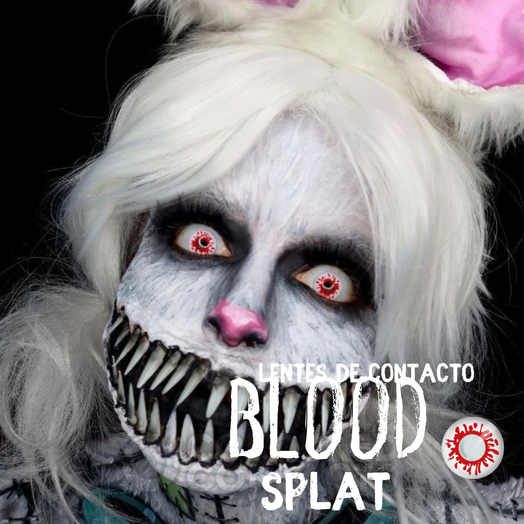 Lentes De Contacto Meetone Halloween Tono Blood Splat
