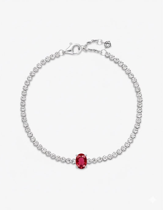 Pulsera Pandora De Pavé Brillante Roja
