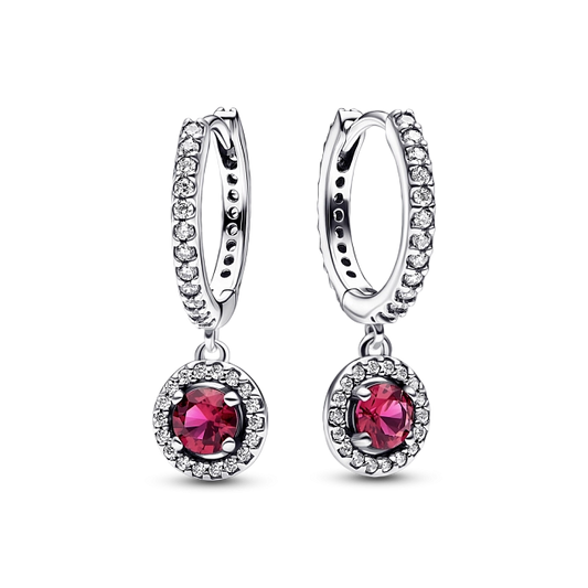 Argollas Pandora de Aro Circulo Rojo Brillante
