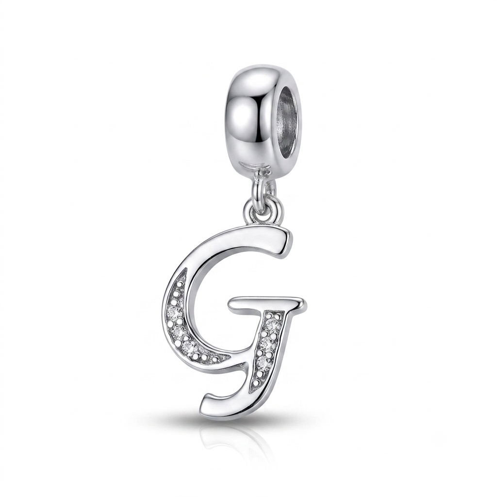 Charm Pandora Inicial Abecedario Cursiva Colgante De La A-Z