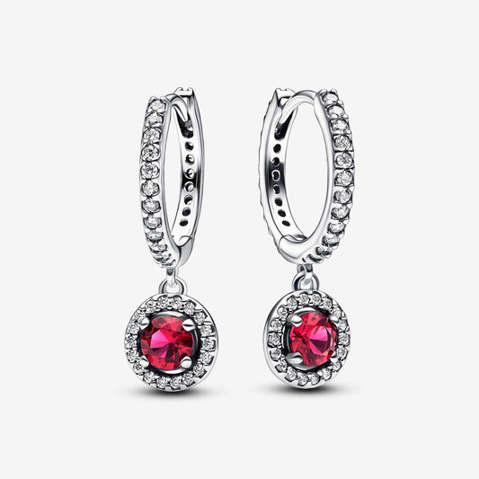 Argollas Pandora de Aro Circulo Rojo Brillante