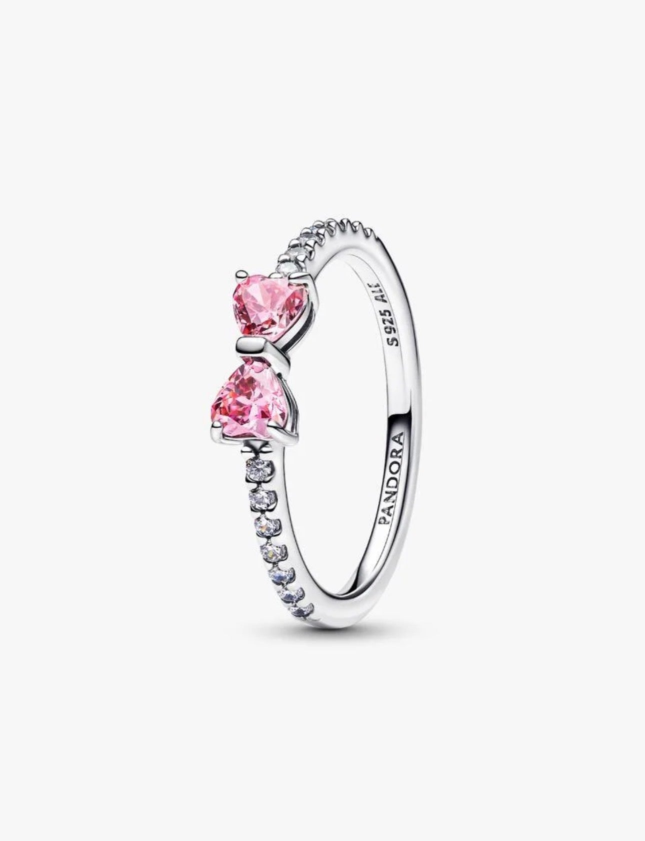 Anillo Pandora Lazo Rosa Brillante