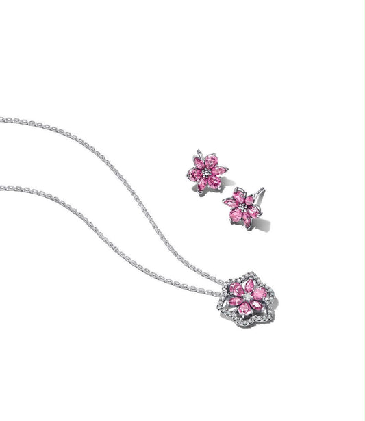 Set De Regalo Pandora Herbario Rosado Brillante