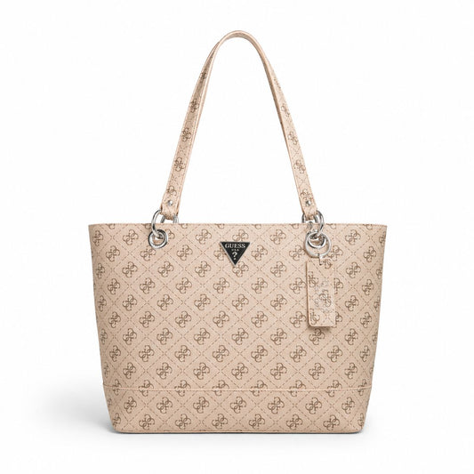 Cartera Guess Grande Beige Con Logo