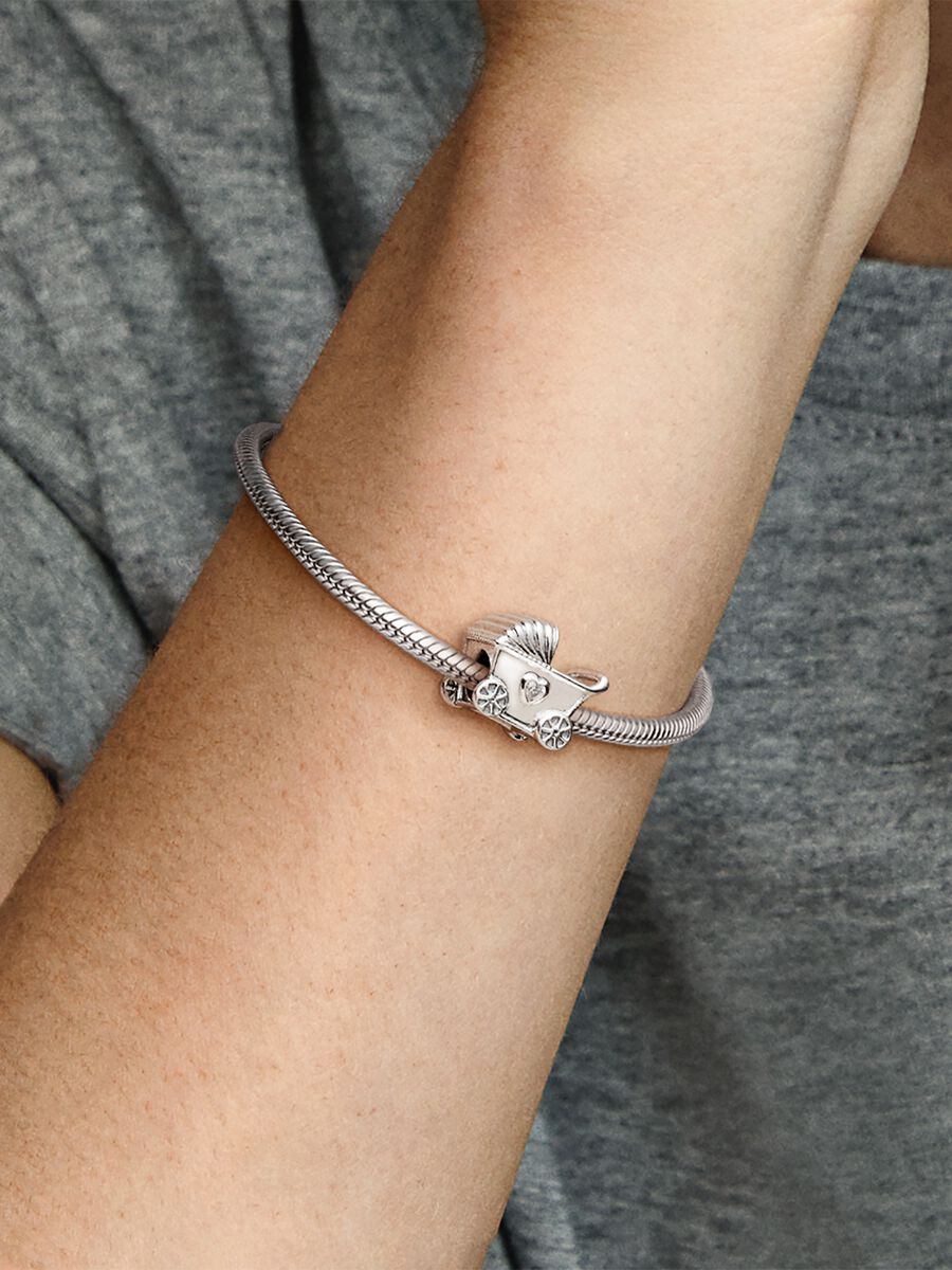 Charm Pandora de Cochecito de Bebé Con Corazón