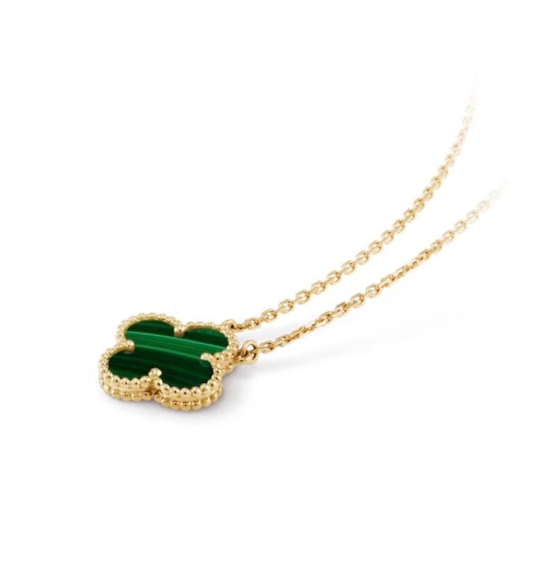 Collar Van Cleef Vintage Alhambra Un Trébol Verde