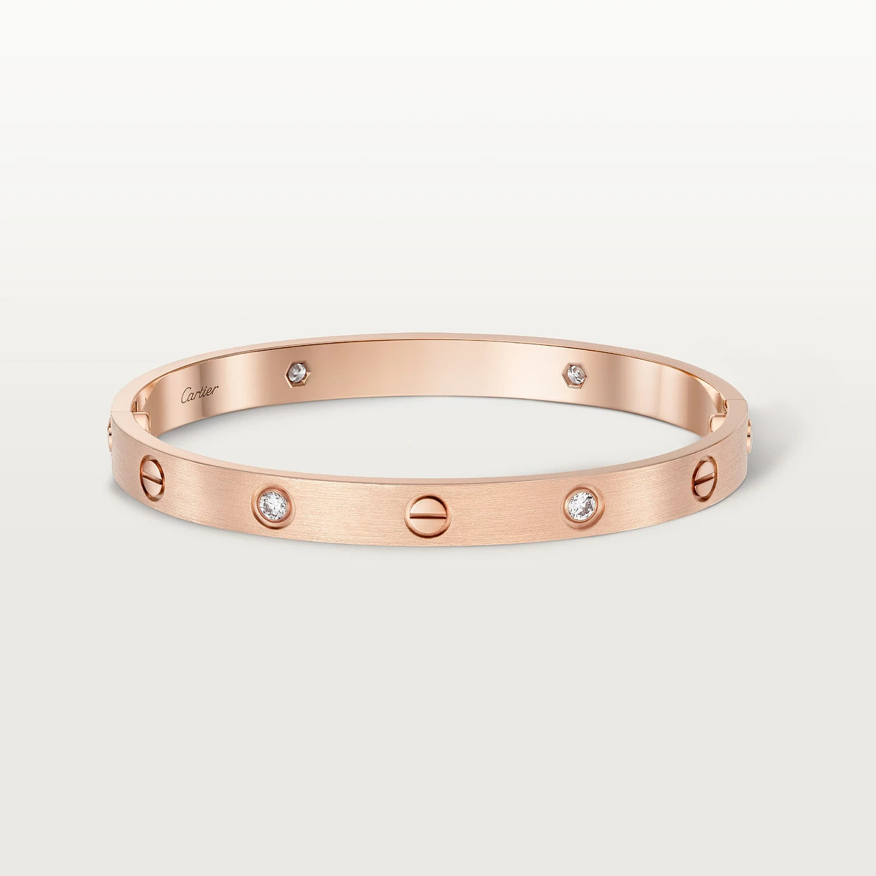 Pulsera Cartier Love En Rose Gold Con 4 Diamantes