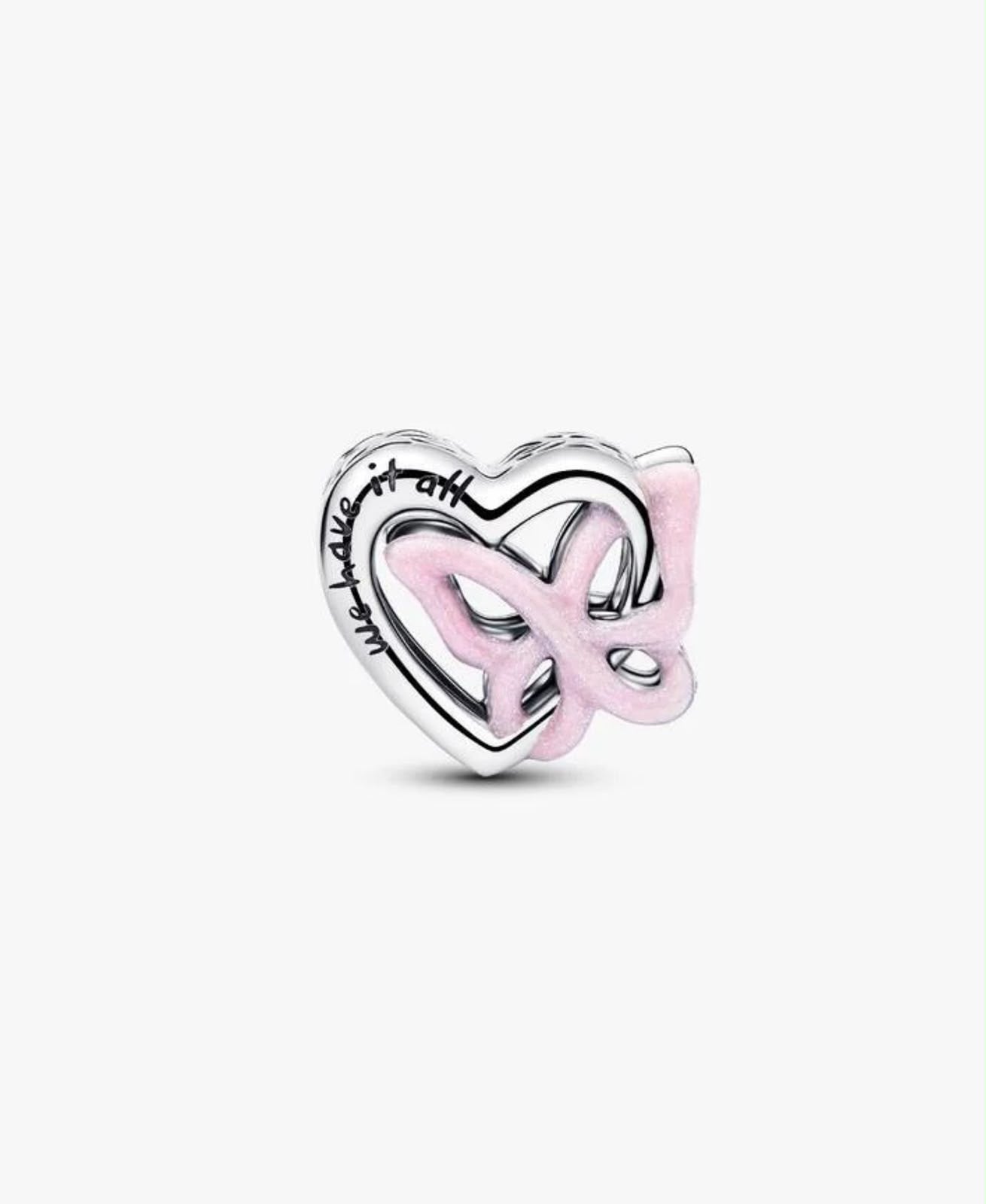 Charm Pandora Corazon y mariposa entrelazados
