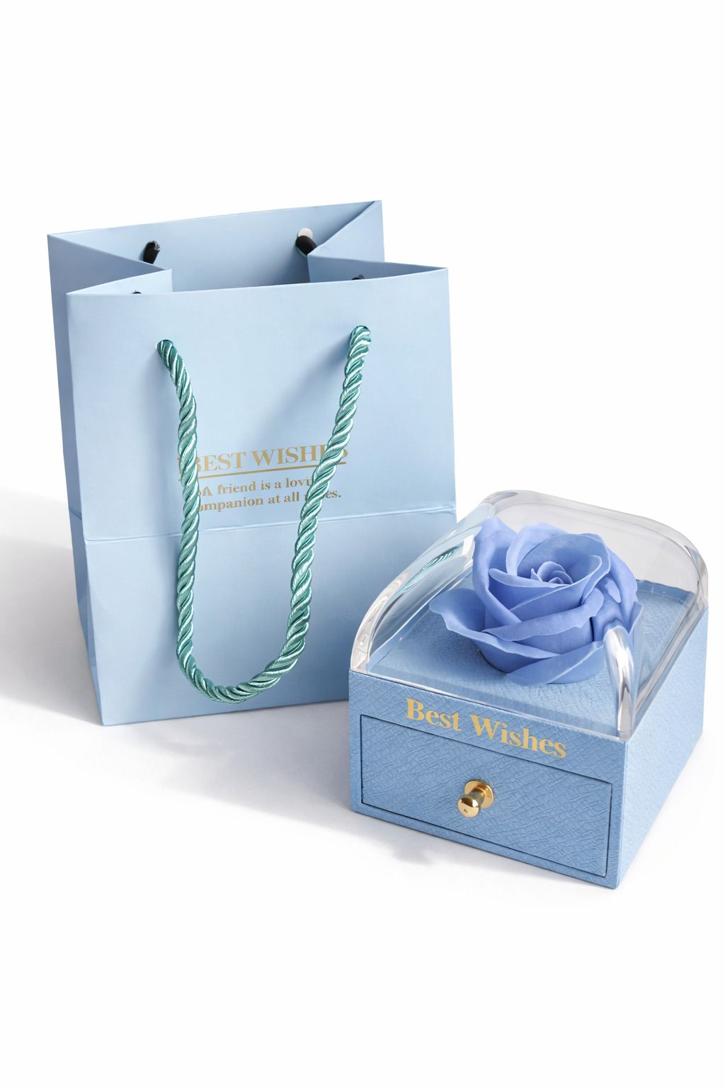 Kit De Regalo Azul De Rosa