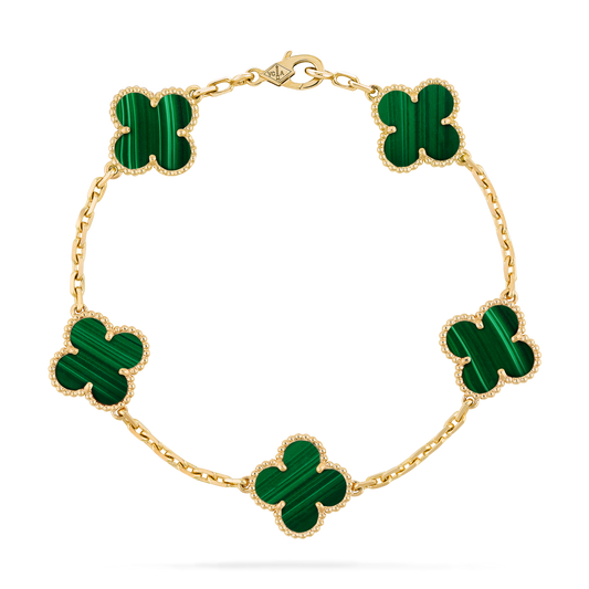 Pulsera Van Cleef Vintage Alhambra Verde