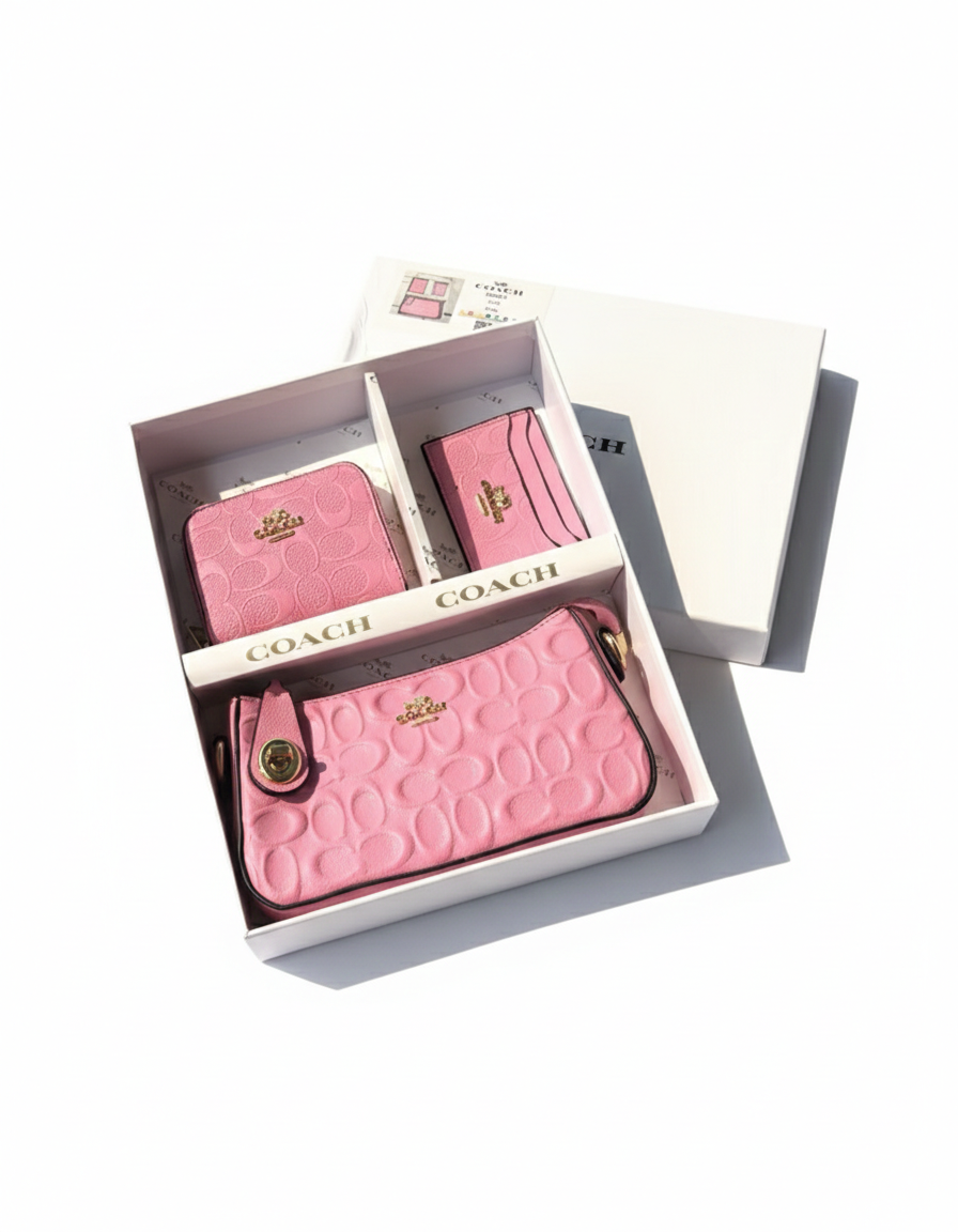 Set de Carteras Coach 3 piezas Rosa
