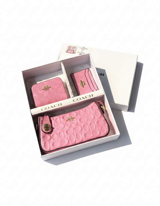 Set de Carteras Coach 3 piezas Rosa