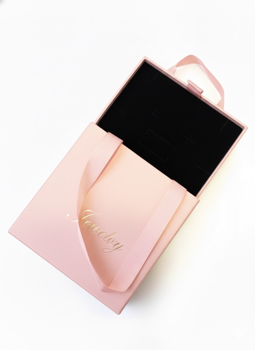 Caja de Regalo Estilo Cartera Para Joyas Color Rosa