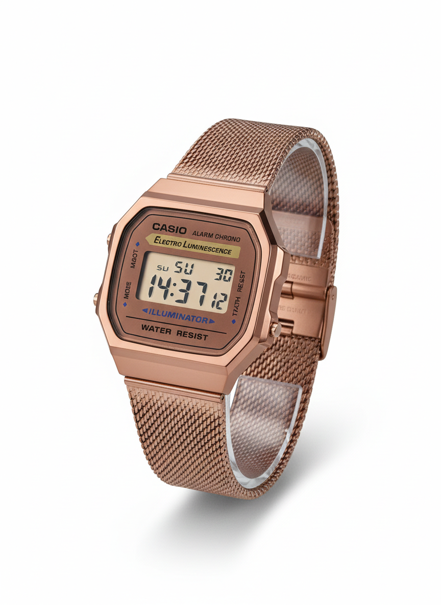 Reloj Casio con Correa de Malla Cobre