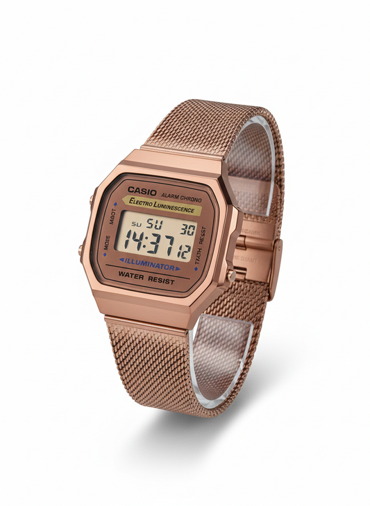 Reloj Casio con Correa de Malla Cobre