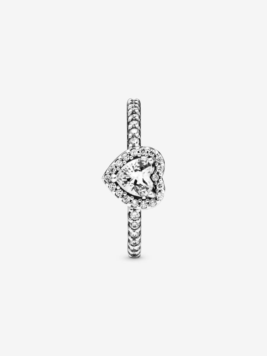 Anillo Pandora De Corazón Blanco Brillante