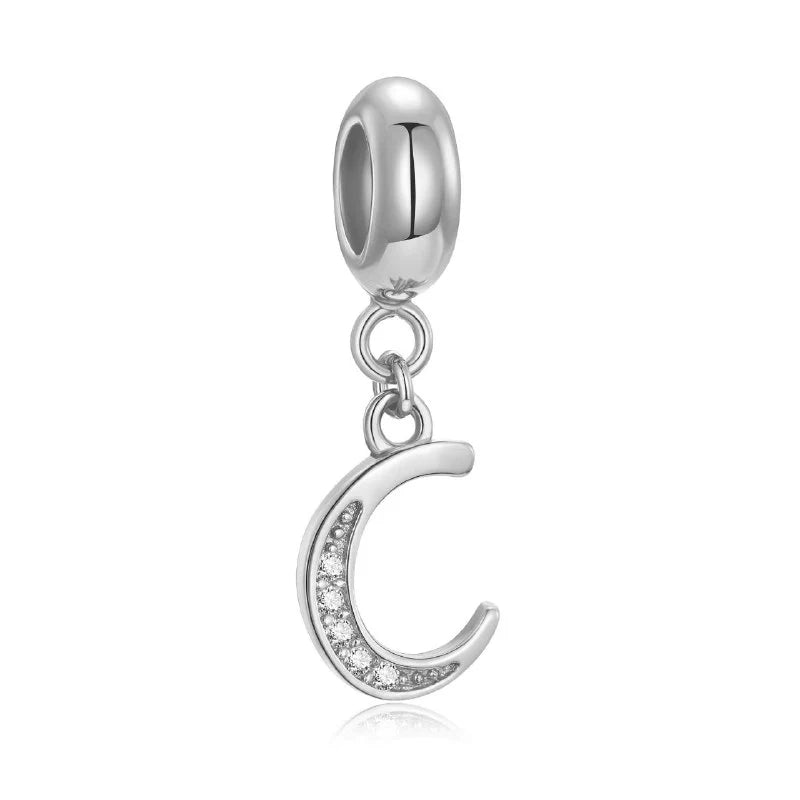 Charm Pandora Inicial Abecedario Cursiva Colgante De La A-Z