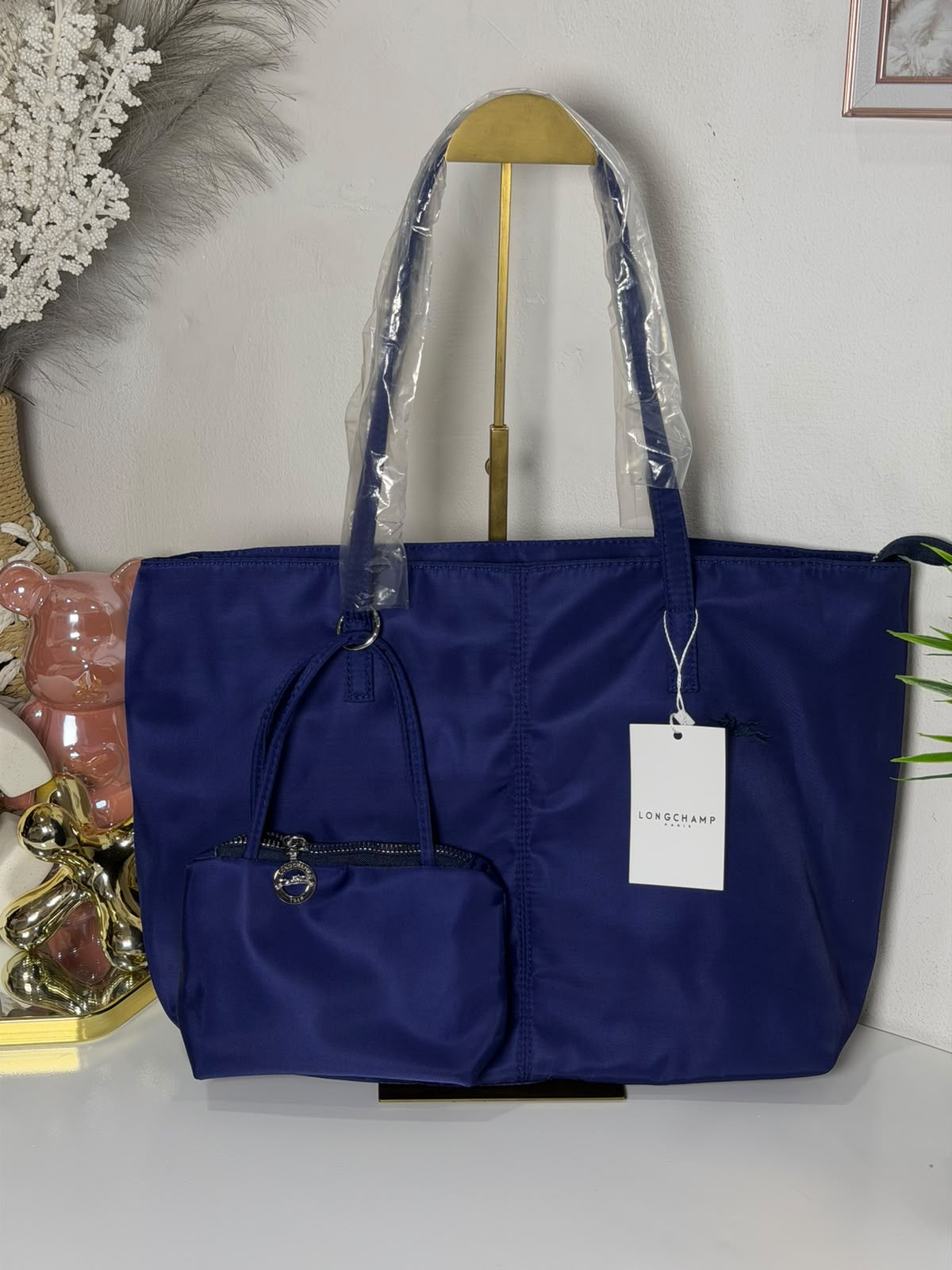 Cartera Longchamp Le Pliage Tote Bag L Nylon Azul