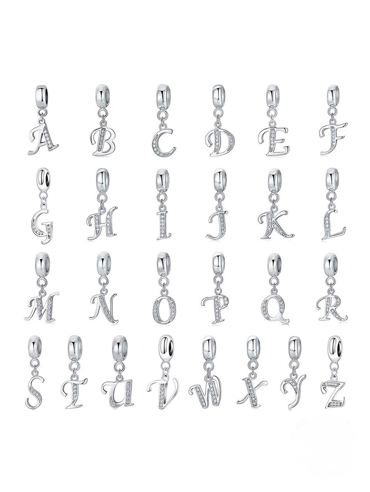 Charm Pandora Inicial Abecedario Cursiva Colgante De La A-Z