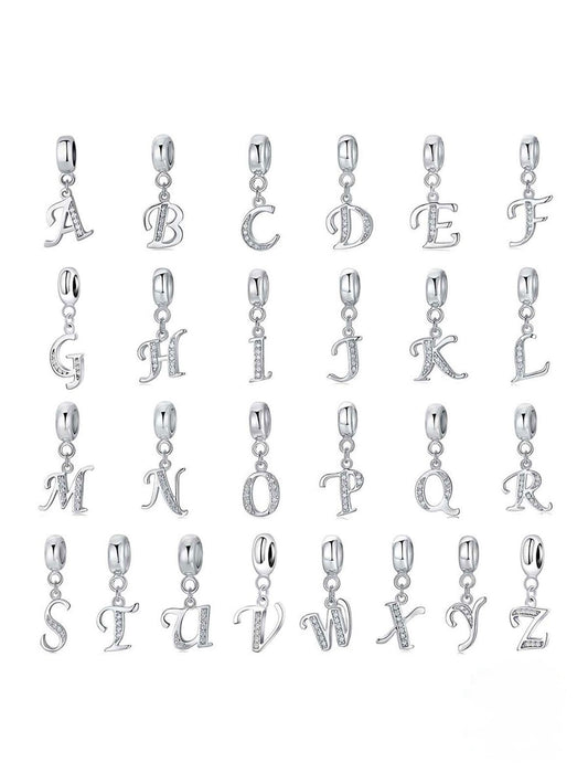 Charm Pandora Inicial Abecedario Cursiva Colgante De La A-Z