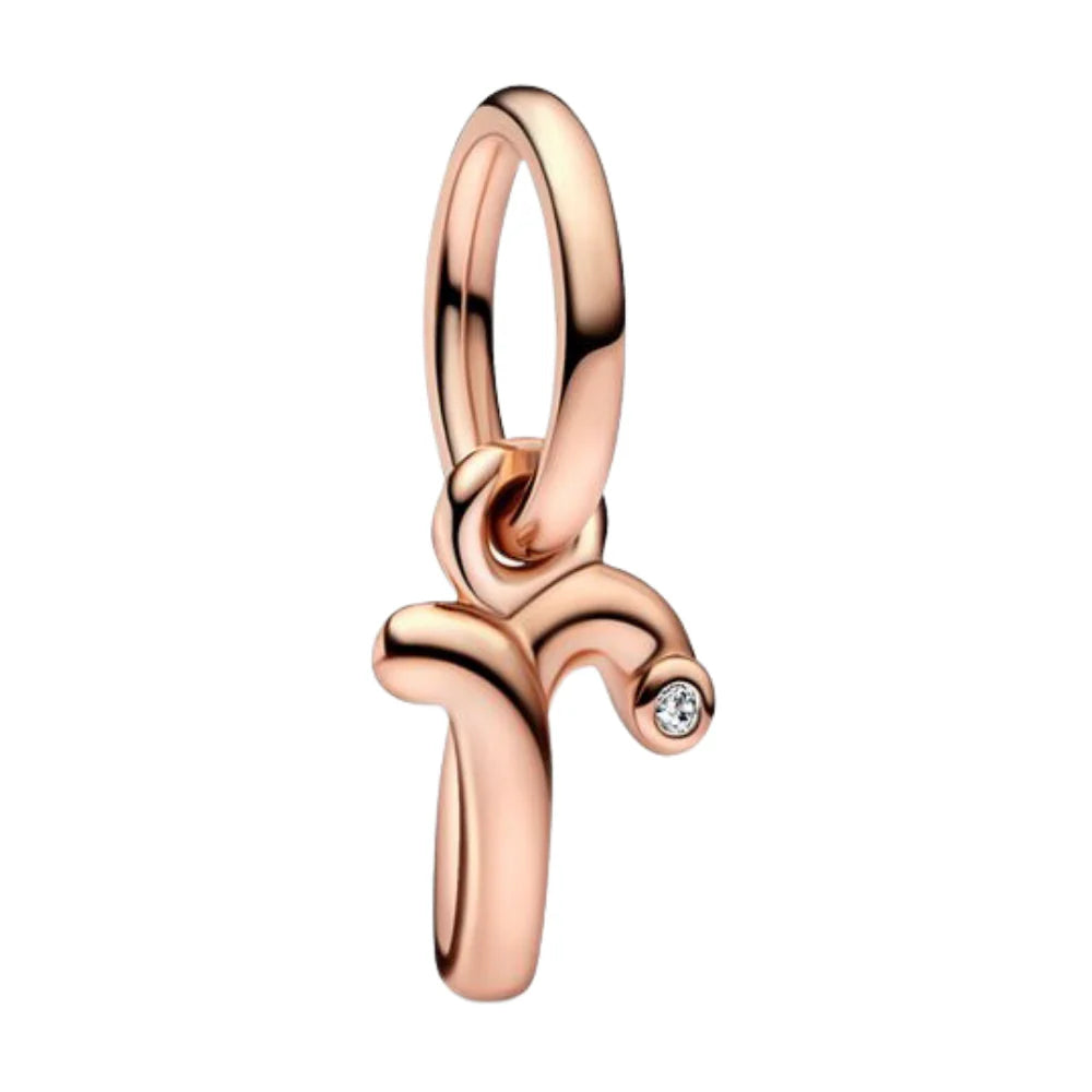 Charm Pandora Inicial Abecedario de la A - Z minúscula Rose Gold