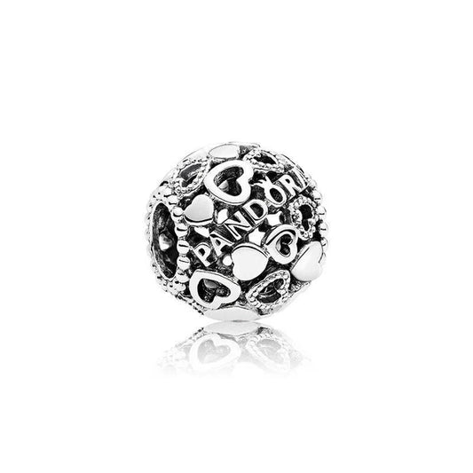 Charm Pandora Separador Con Corazones Logo