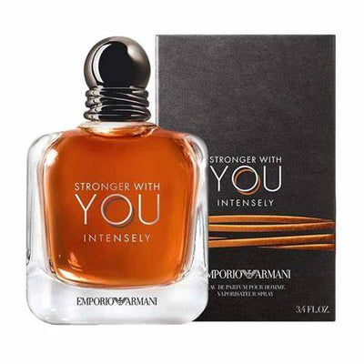 GIORGIO ARMANI EMPORIO STRONGER WITH YOU INTENSELY FOR MEN EAU DE PARFUM, CLEAN, 3.4 FL OZ/100 ML E