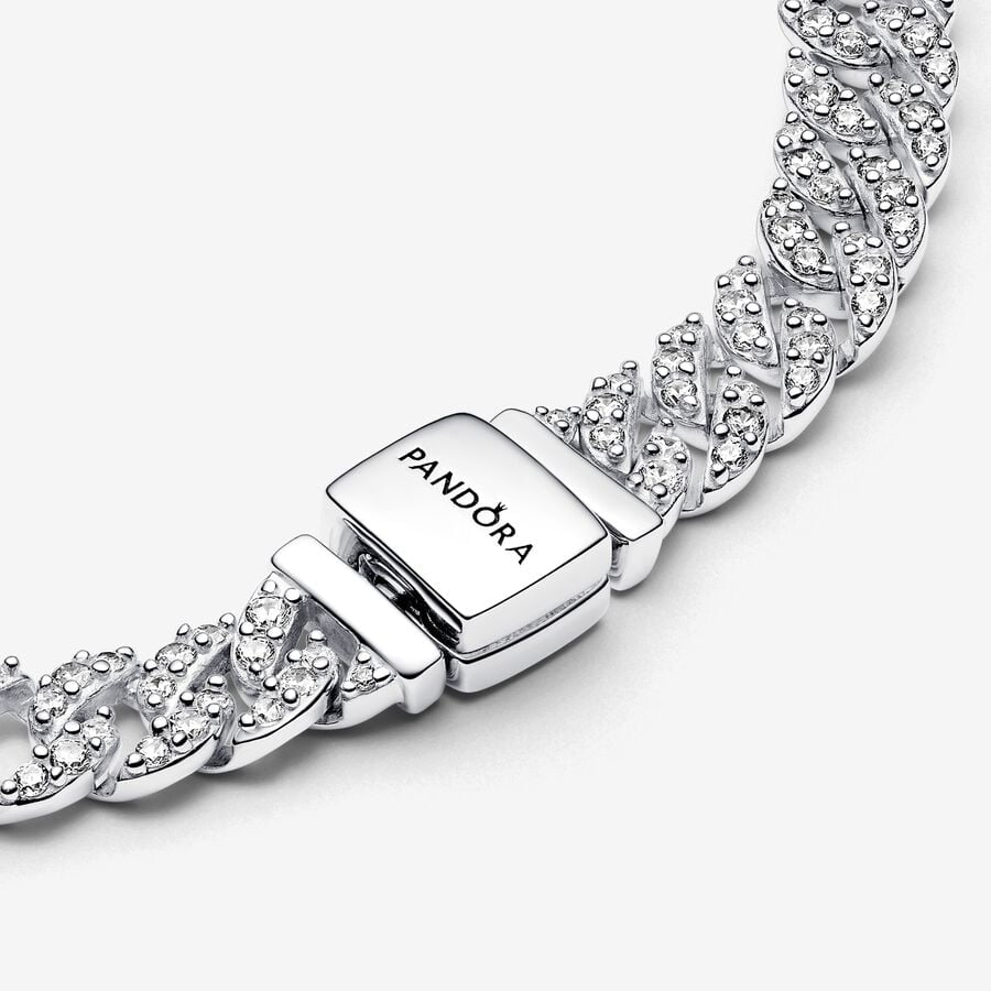 Pulsera de Cadena Pavé Cuban de Pandora Timeless