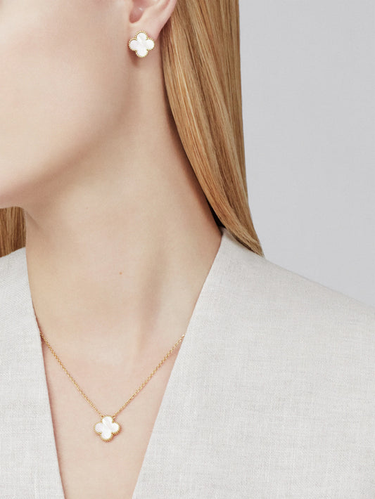 Set Van Cleef Vintage Alhambra Blanco