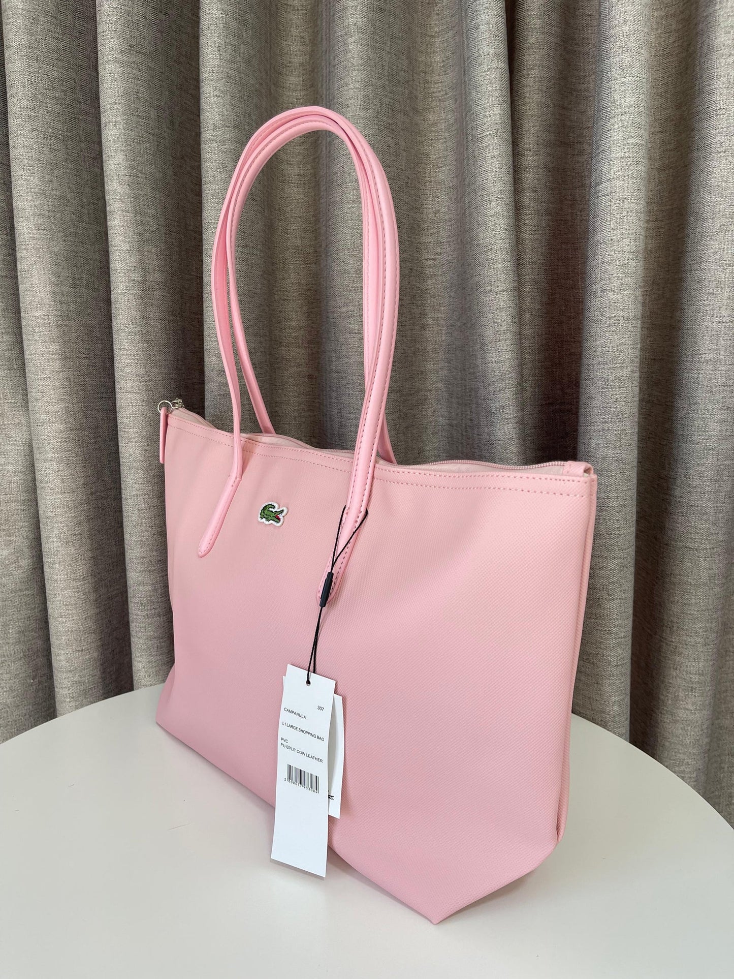 Cartera Lacoste tote grande L.12.12 Rosa