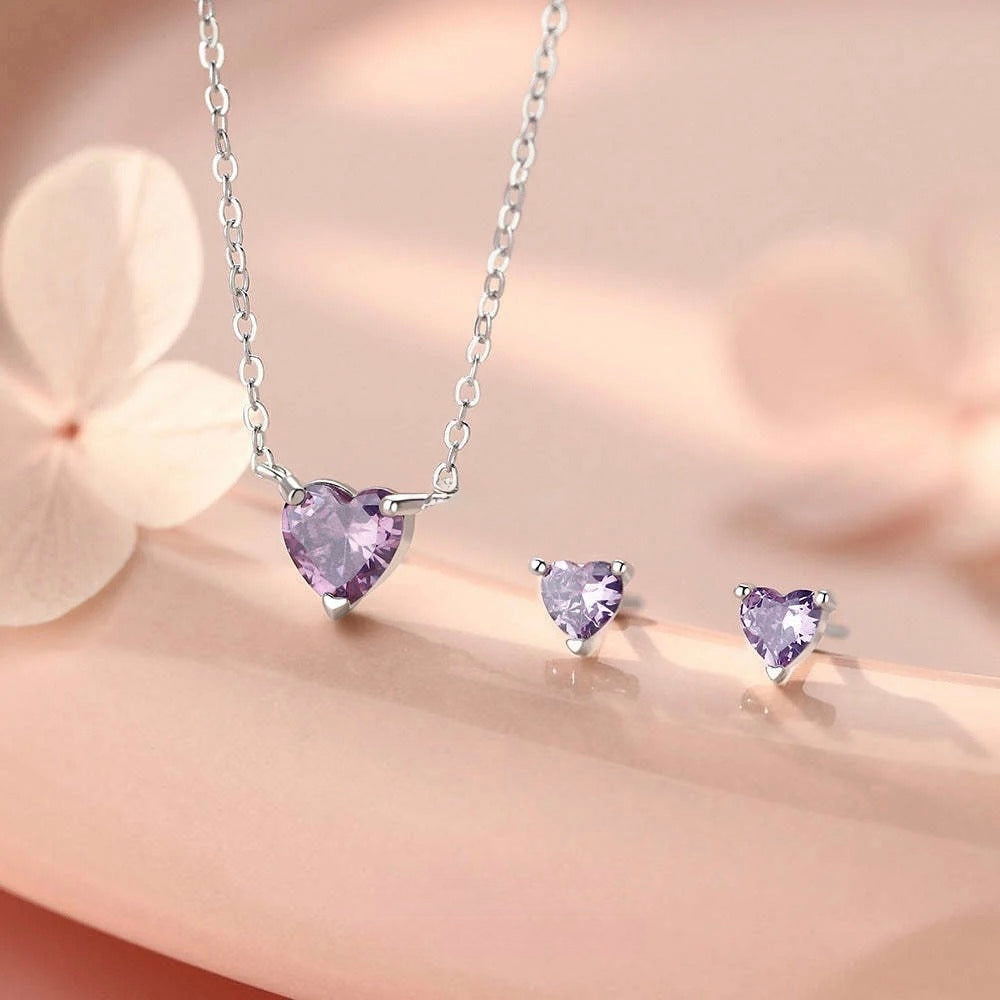 Set Pandora De Corazón Morado