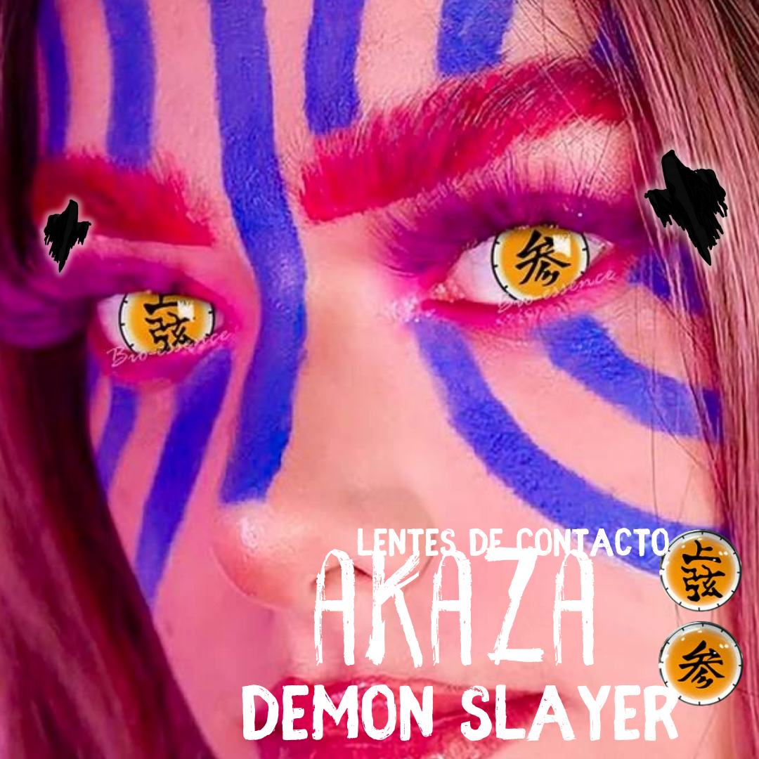 Lentes De Contacto Meetone Halloween Tono Akaza Demon Slayer
