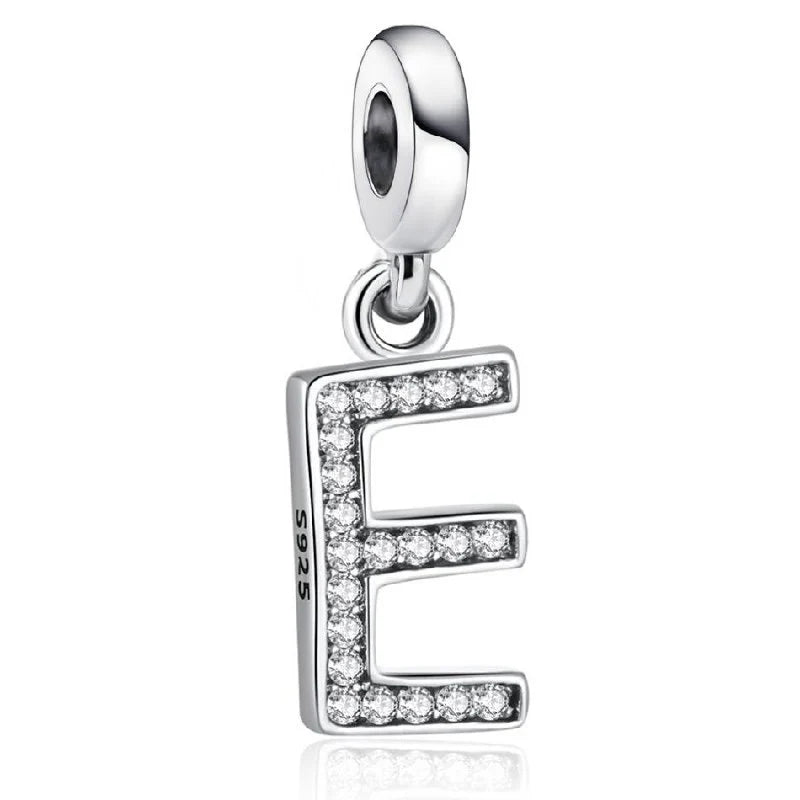 Charm Pandora Inicial Abecedario Brillante en Molde de la A-Z