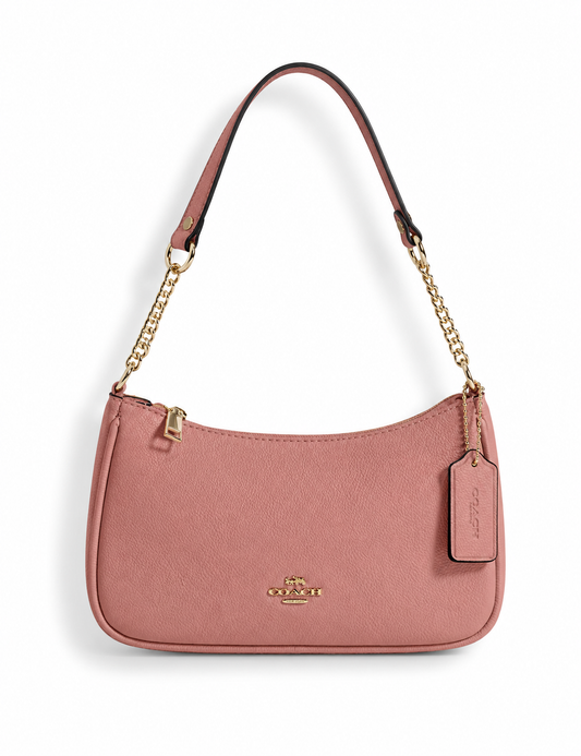 Cartera De Hombro Coach Teri Pequeña En Color Salmón