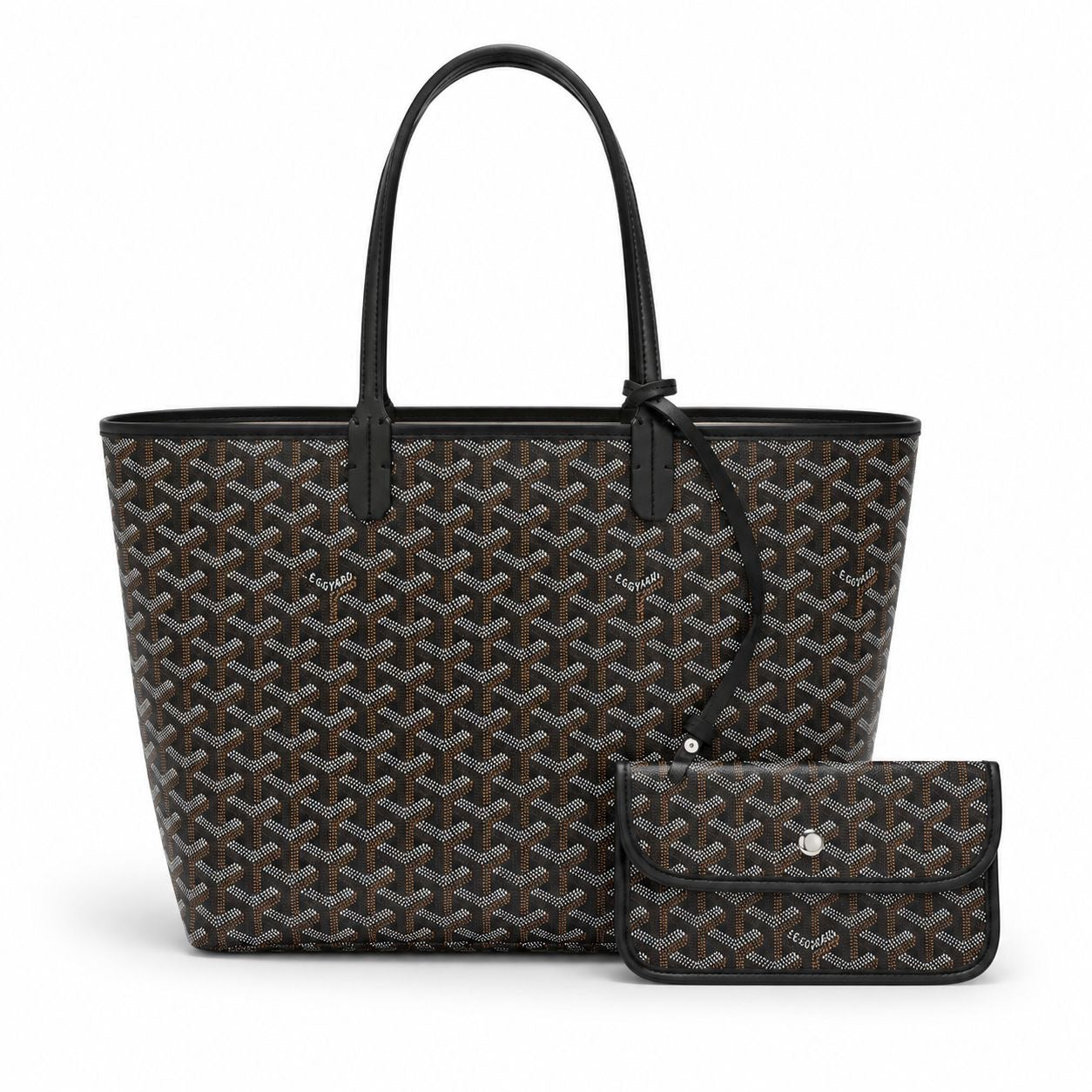 Cartera Goyard Mediana Negra Con Bolsa De Mano