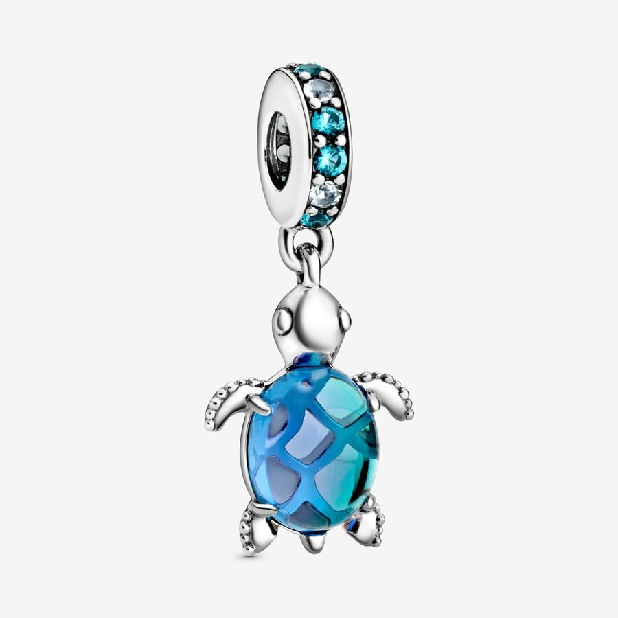 Charm Pandora Colgante Tortuga Marina Azul