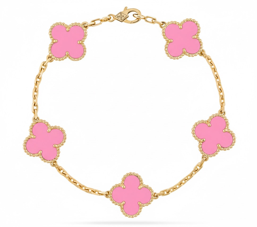 Pulsera Van Cleef Vintage Alhambra Rosa