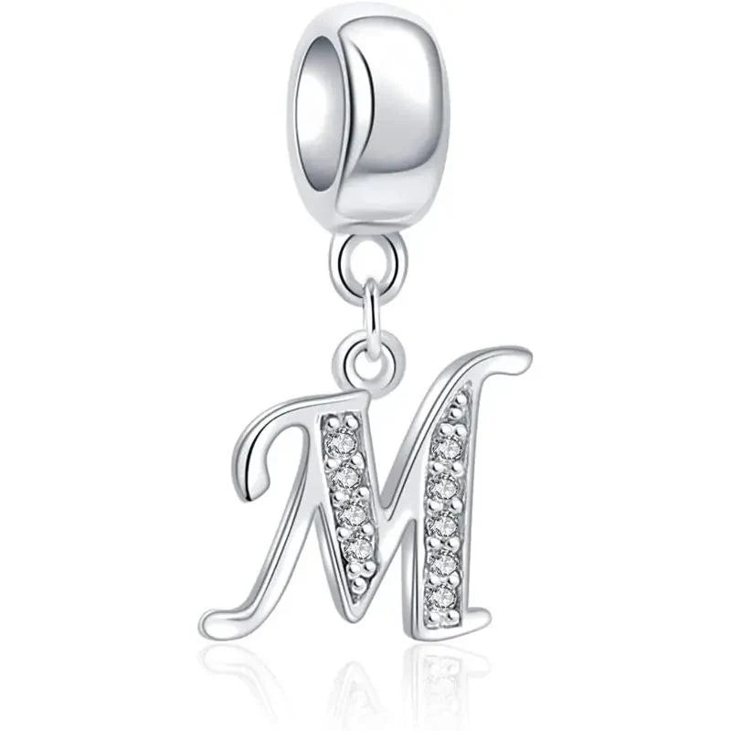 Charm Pandora Inicial Abecedario Cursiva Colgante De La A-Z
