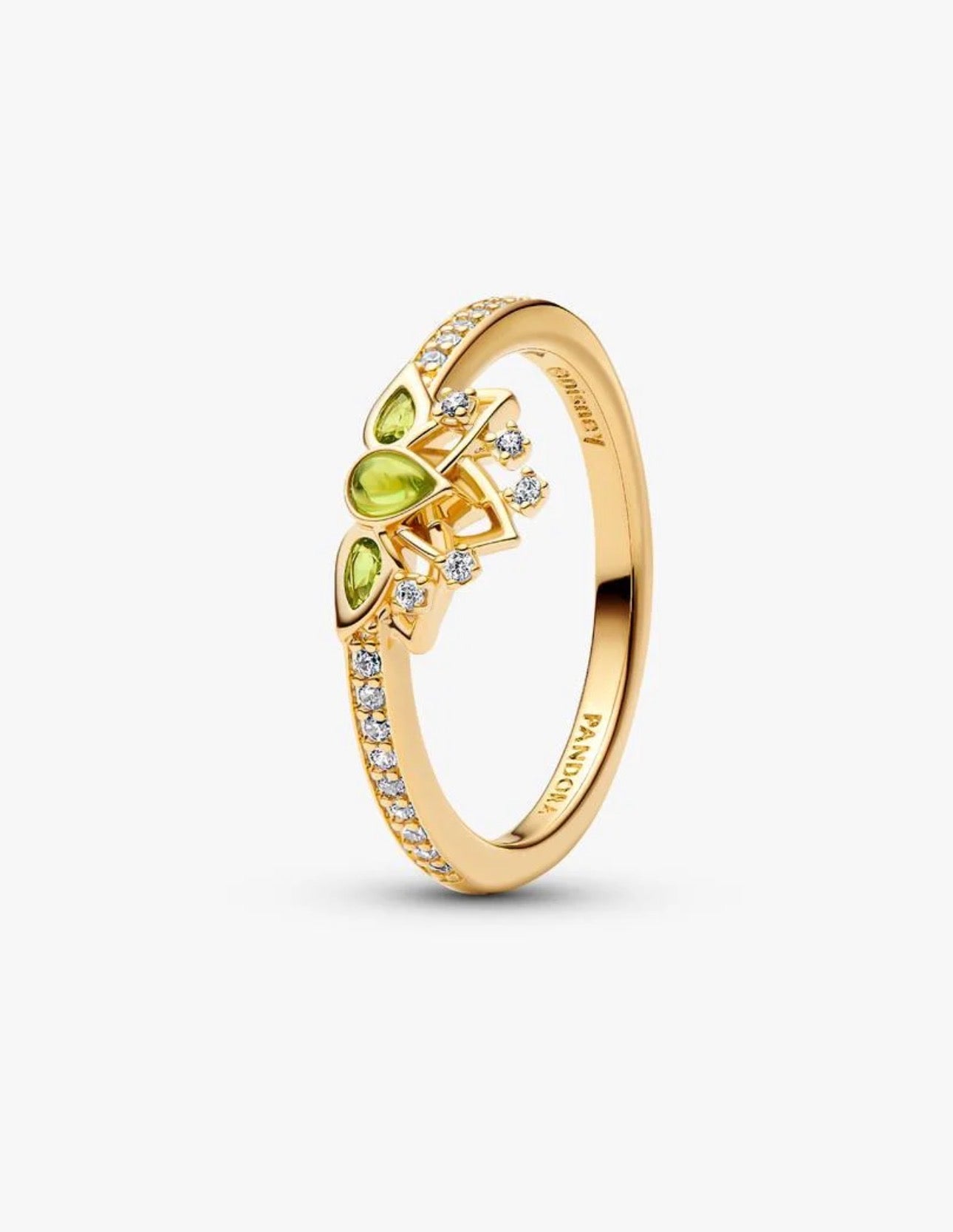 Anillo Pandora Tiara Princesa Tiana de Disney Dorado