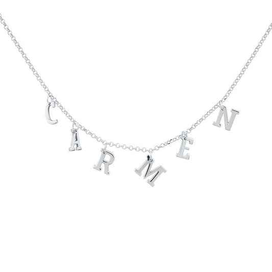 Collar De Nombre En Plata