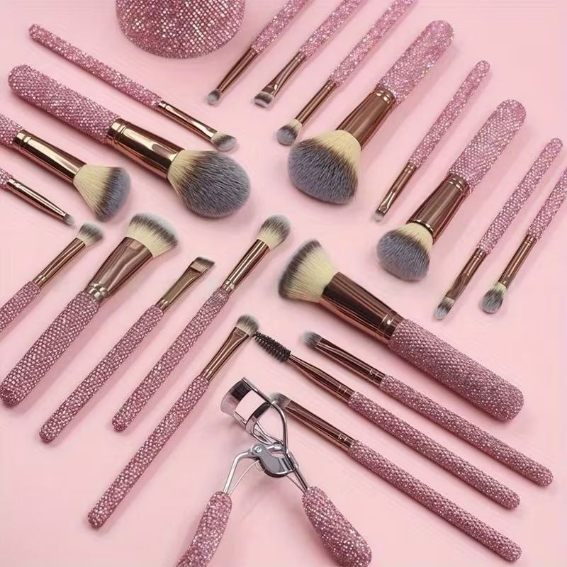 Set De Brochas Viral 24 piezas Grande En Rosado
