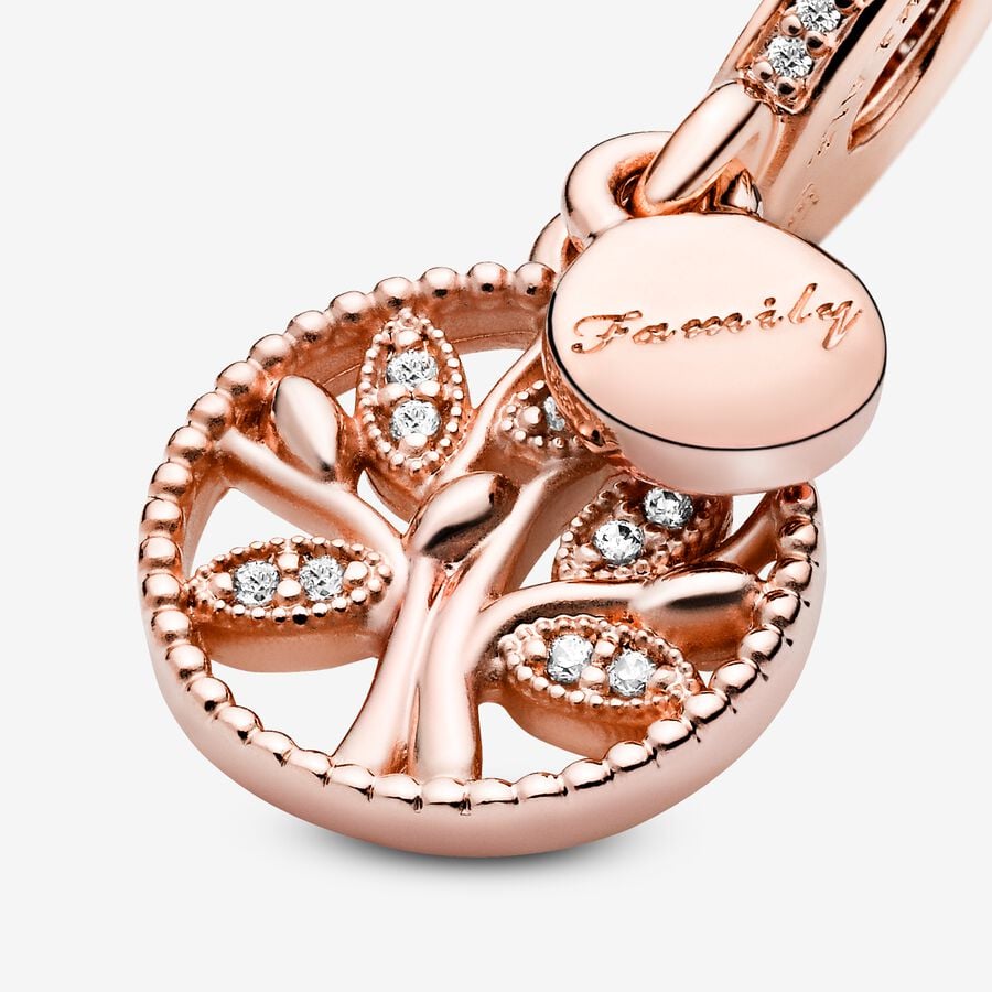 Charm Pandora colgante Herencia Familiar Rose Gold