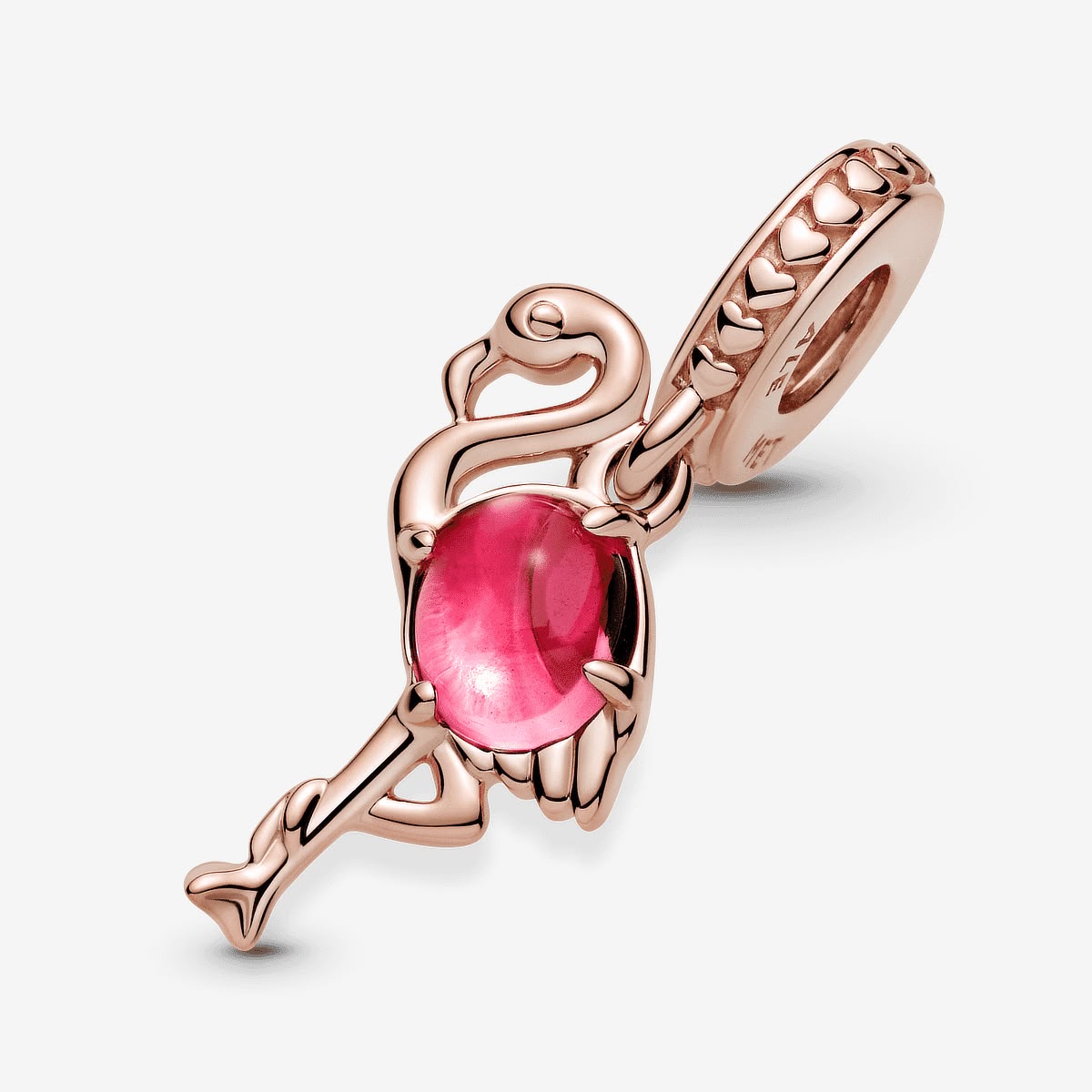 Charm Pandora Colgante Cristal de Murano Flamenco Rosa