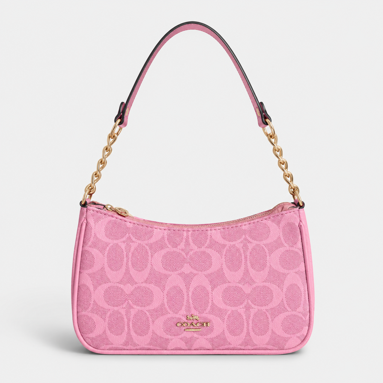 Cartera Coach De Hombro Mediana Teri Color Rosa Matte