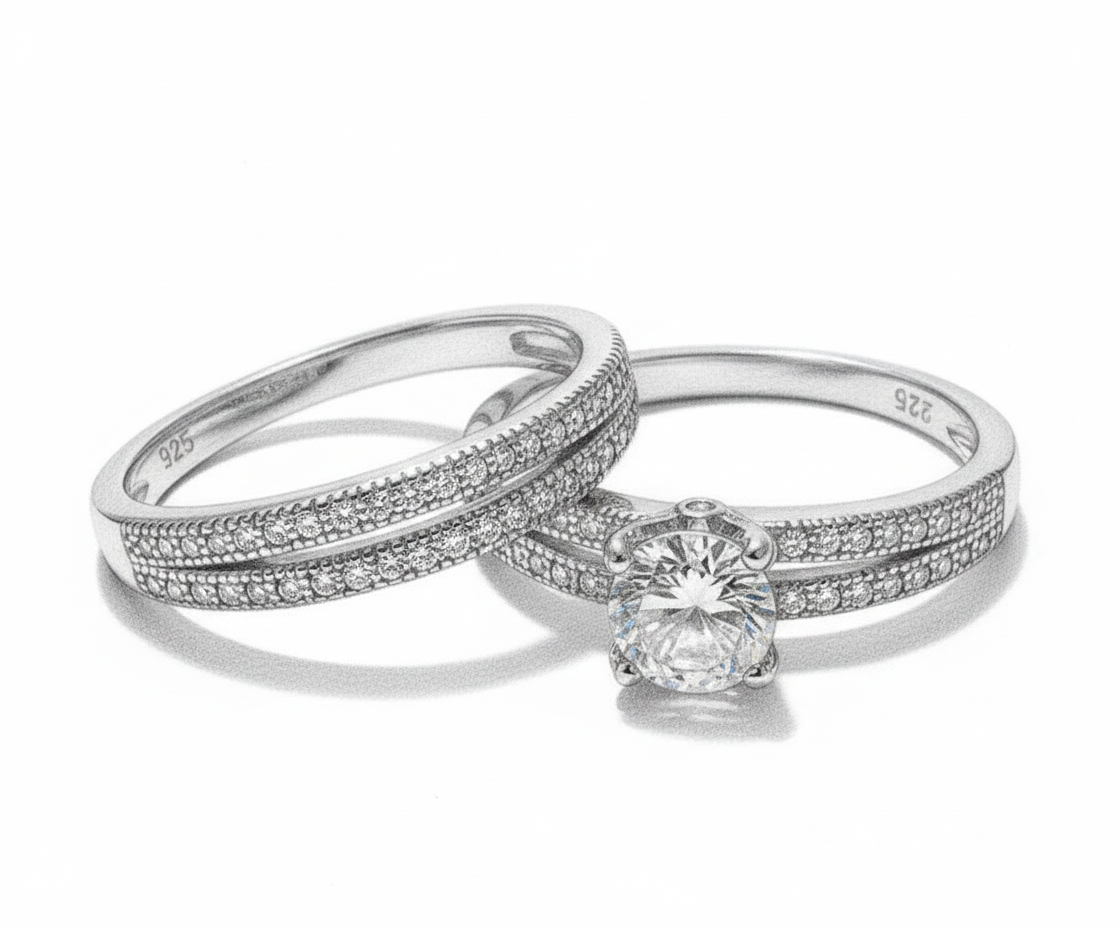 Anillo de Compromiso set de dama #16