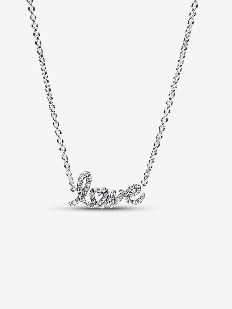 Collar Pandora Love Escrito a Mano Brillante