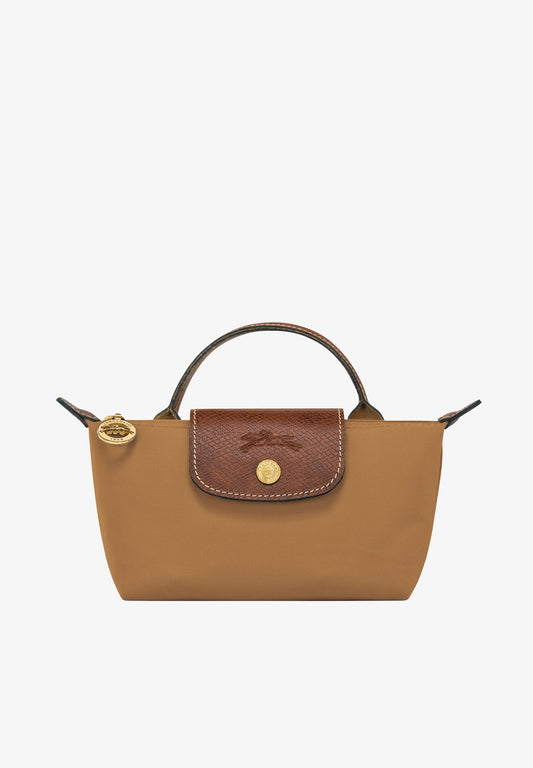 Cartera Longchamp Le Pliage Pequeño Talla S Amarillo-Marrón