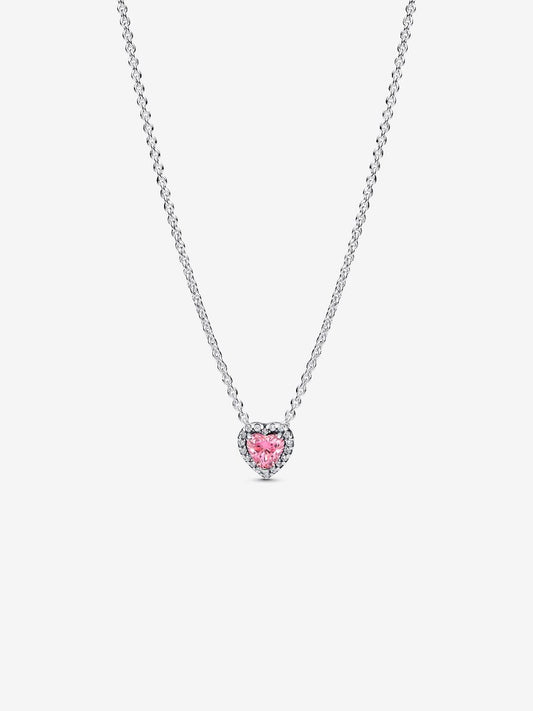 Collar Pandora Corazón Rosa