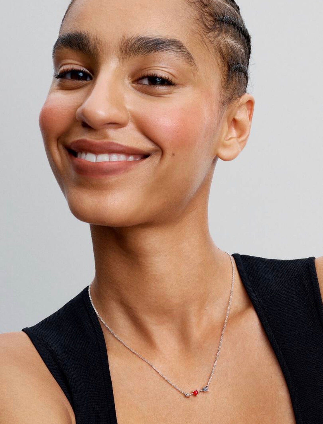 Collar Pandora Flecha y Corazón Cristal de Murano